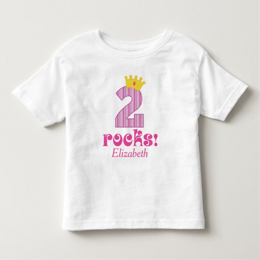 2. Geburtstag zwei Jährig-Prinzessin Tshirt (Vorderseite)