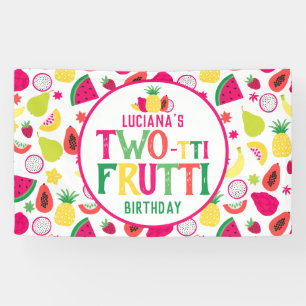 2. Geburtstag Zwei-tti Frutti Fruit Geburtstagspar Banner