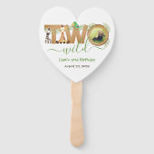 2. Geburtstag Zwei Wildtiere Jungle Foto Fächer (Vorderseite)