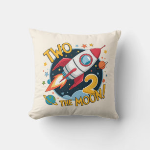 2. Geburtstag Zwei zum Mond  Kissen