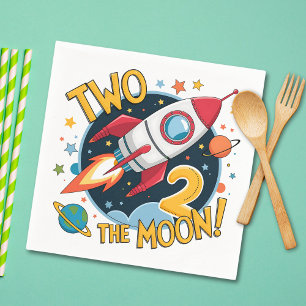 2. Geburtstag Zwei zum Mond  Serviette