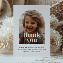 2. Geburtstags Arched Foto - zwei Dankeskarte