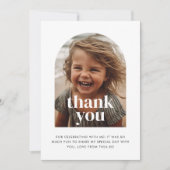 2. Geburtstags Arched Foto - zwei Dankeskarte (Vorderseite)