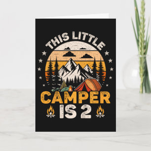 2. Geburtstags-Camping-Party 2 Jahre altes Mädchen Karte