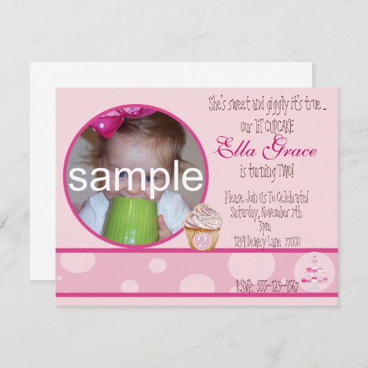 2. Geburtstags-Einladung Einladung (Vorne/Hinten)
