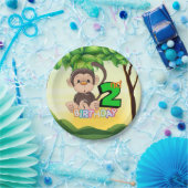 2. Geburtstags-Party-Affe Pappteller (Party)