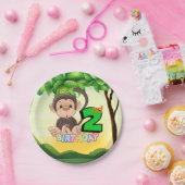 2. Geburtstags-Party-Affe Pappteller (Party)