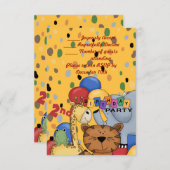 2. Geburtstags-Party Einladung (Vorne/Hinten)