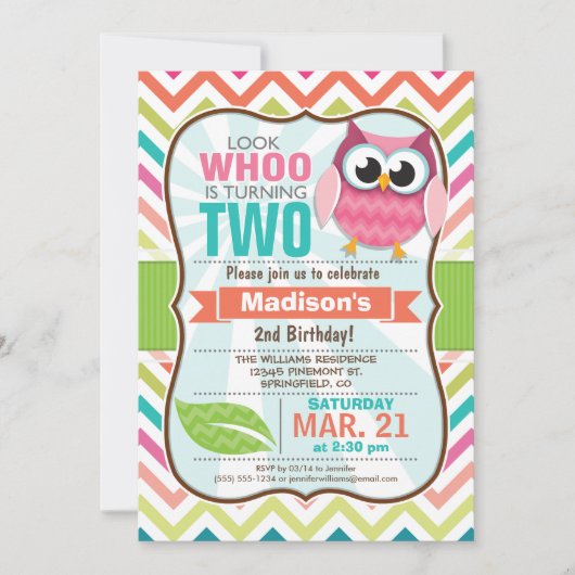 2. Geburtstags-Party Einladung (Vorderseite)