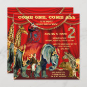 2. Geburtstags-Party Einladung (Vorne/Hinten)