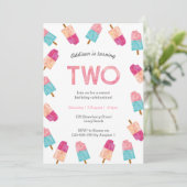 2. Geburtstags-Party | Einladung von Eis (Stehend Vorderseite)