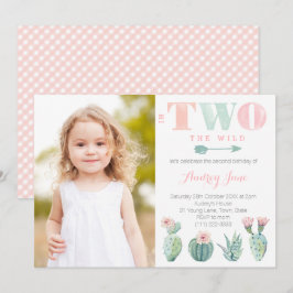 2. Geburtstags-Party für Mädchen mit Bild in Einladung