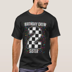 2. Geburtstags-Rennwagen-Shirt Rennflagge Jungen R T-Shirt