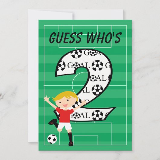 2. Geburtstags-rote und weiße Einladung (Vorderseite)