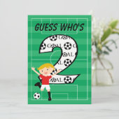 2. Geburtstags-rote und weiße Einladung (Stehend Vorderseite)