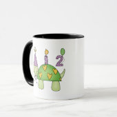 2. Geburtstags-Schildkröte Tasse (Vorderseite Links)