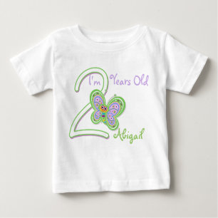 2. Geburtstags-Schmetterling Baby T-shirt