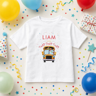 2. Geburtstags-Schulbus-Party Kleinkind T-shirt