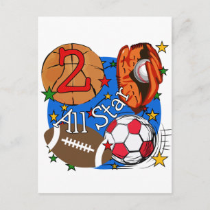 2. Geburtstags-T-Shirts und Geschenke All Stars Postkarte