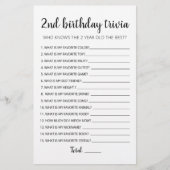 2. Geburtstags-Trivia-Spiel (Vorderseite)