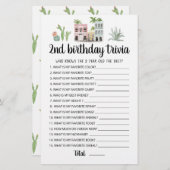 2. Geburtstags-Trivia-Spiel (Vorne/Hinten)