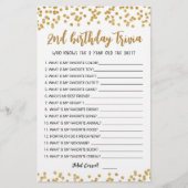 2. Geburtstags-Trivia-Spiel (Vorderseite)