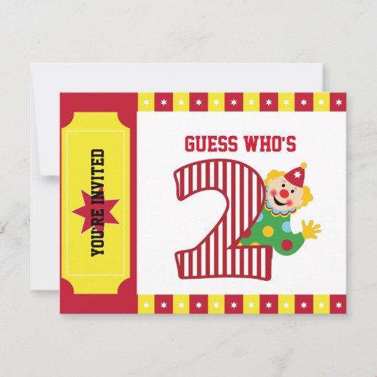 2. Geburtstags-wellenartig bewegende Einladung (Vorderseite)