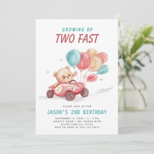 2. Geburtstagsaufenthalt Einladung (Stehend Vorderseite)