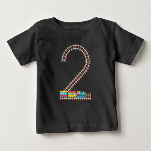 2. Geburtstagsbahn 2 Jahre Junge Kinder Geschenk Baby T-shirt
