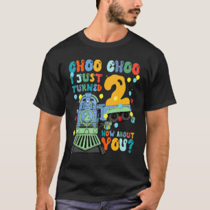 2. Geburtstagsbahn Party Choo Choo I 2 Wie bewies T-Shirt