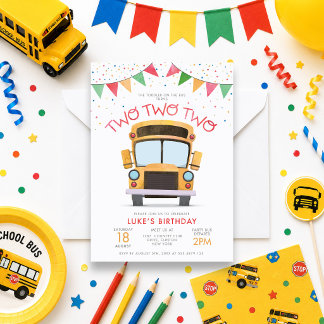 2. Geburtstagsbus-Party Einladung