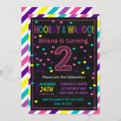 2. Geburtstagseinladung für eine Geburtstagsparty Einladung (Vorne/Hinten)