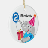 2. GeburtstagsElephant Keramik Ornament (Rechts)