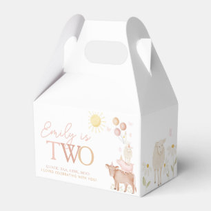 2. Geburtstagsfarm Animals Barnyard Party Girls Geschenkschachtel