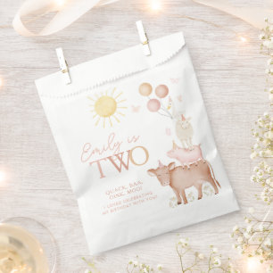 2. Geburtstagsfarm Animals Barnyard Party Girls Geschenktütchen
