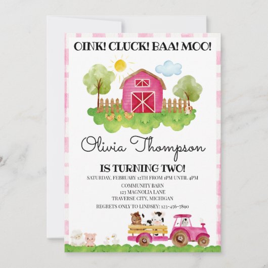 2. Geburtstagsfeier Party Einladung (Vorderseite)