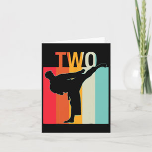 2. Geburtstagsgeschenk Karate Retro Taekwondo Mart Karte