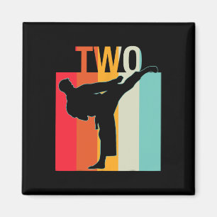 2. Geburtstagsgeschenk Karate Retro Taekwondo Mart Magnet