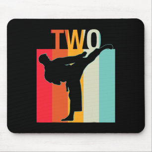 2. Geburtstagsgeschenk Karate Retro Taekwondo Mart Mousepad