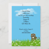 2. GeburtstagsGiraffe im Gras Einladung (Rückseite)