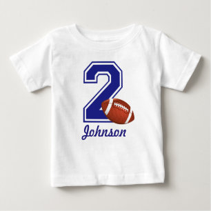 2. Geburtstagsjungenfußball personalisiert Baby T-shirt