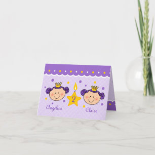 2. Geburtstagskarte für Zwillinge Karte