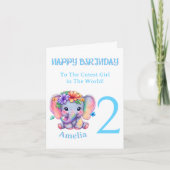 2. Geburtstagskarte | Template Happy Birthday Card Karte (Vorderseite)