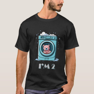 2. Geburtstagskid I Bin 2 New Year Waschmaschine T T-Shirt