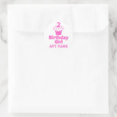 2 - Geburtstagskind - Cupcake Design Runder Aufkleber (Tasche)