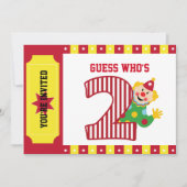 2. Geburtstagskreis Clowneinladung Einladung (Vorderseite)