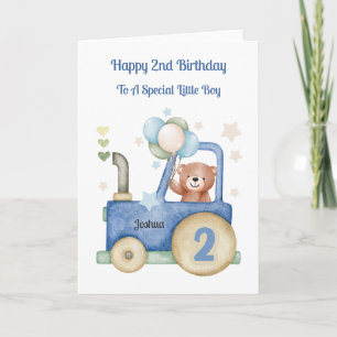 2. Geburtstagstraktor Teddy Birthday Boy Card Karte