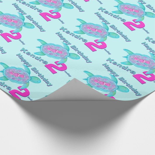 2. Geburtstagsverpackung des Geschenkpapier (Ecke)