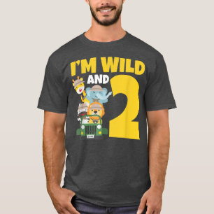 2. Geburtstagszoo Safari Jungle AnimalI'm Wild and T-Shirt