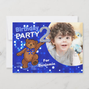 2. Geburtstagteddy-Bärn-Party, kundenspezifisches Einladung